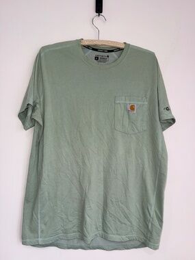 CARHARTT Mens Medium Green Relaxed Fit Short Sleeve Pocket Force TShirt J15
